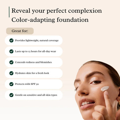 Final 3 Hours: 80% OFF🔥 4 In 1 Color Changing Foundation With Brush FREE ！